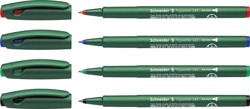Schneider Schreibgeräte Topwriter 147 Fineliner – 10er-Set – Schwarz