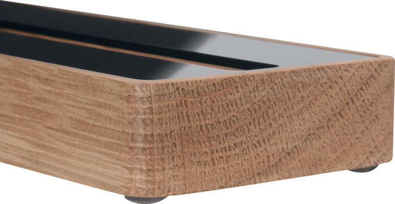 Sigel Visitenkarten-Aufsteller – Eiche, 107 × 22 mm – für Visitenkarten bis 90 mm Breite