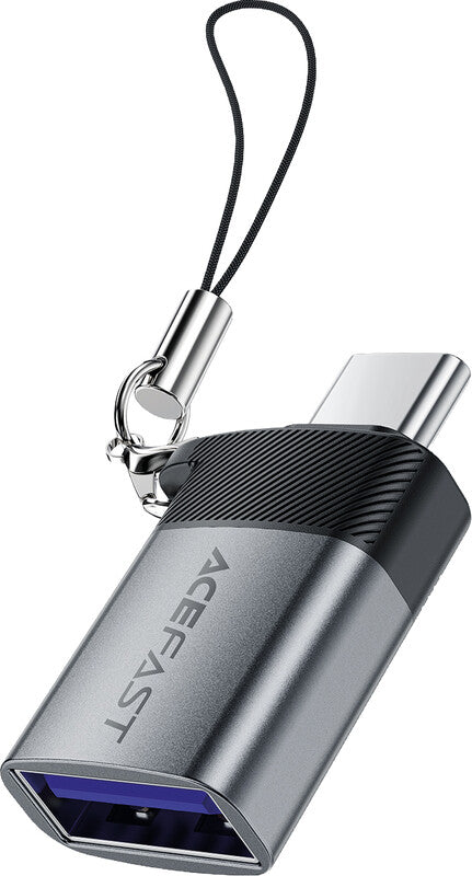 Acefast USB-A zu USB-C Adapter – 10 Gbit/s, metallgrau