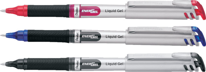 Pentel EnerGel Fine Gelschreiber – schwarz, 0,7 mm, schnelltrocknend, Kappe