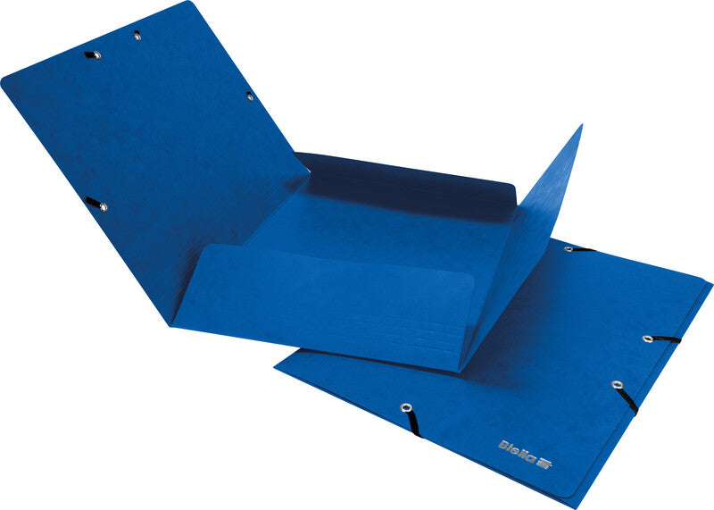 Biella Sammelmappe für A4, Karton, blau, mit Gummizug