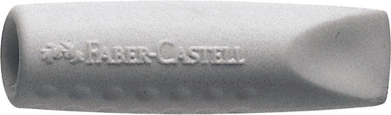 Faber-Castell Ersatzradierer Grip 2001 – für Bleistifte – 2er-Pack – Kunststoff – grau – 10 × 40 × 10 mm