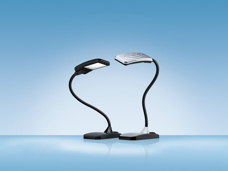 Hansa LED Tischleuchte Twist – USB, 5-stufig dimmbar – 4'300 K – 300 lm 6 W – silber Kunststoff