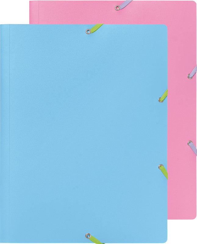 Kolma Sammelmappe für A4, Kunststoff, blau/grün, mit Gummizug