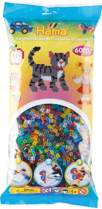 Hama Beads Hama Bügelperlen – sortiert – 6000 Stück