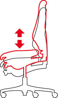 Giroflex Bürostuhl 64 – Sitzhöhe 40–52 cm, 110 kg, Anthrazit