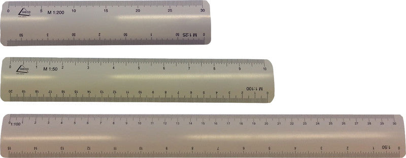Sieco Wandtafel-Lineal 15 cm – Kunststoff, weiss
