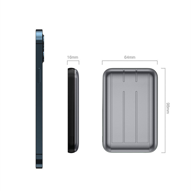 MagSafe Powerbank 5'000 mAh – 15 W PD, grau, für iPhone 12 Serie