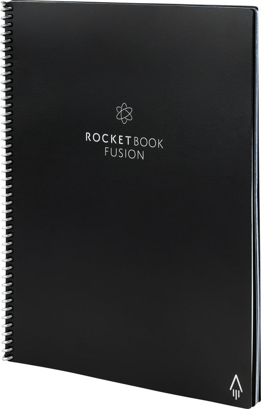 Rocketbook Spiralbuch, Spiralbindung, Hardcover, 42 Seiten, 90 g/m² – Schwarz, für ROCKETBOOK App