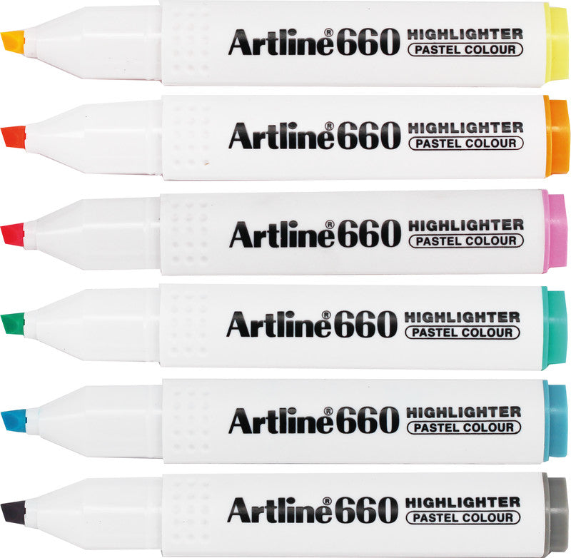 Artline 660 Pastell Textmarker Grau – Keilspitze, 1–4 mm