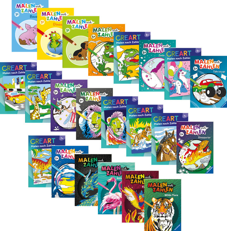 Ravensburger Malen nach Zahlen Malbuch, Karton, 21 × 29,5 cm, mehrfarbig, ab 9 Jahren