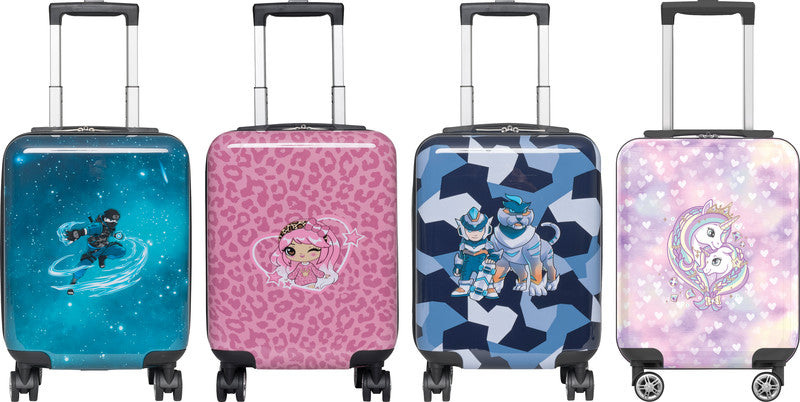 Beckmann Kindertrolley Ninja Master Handgepäck – 22 l, Hartschale PC/ABS, 4 Doppelrollen, 30,5 × 46,5 × 22 cm