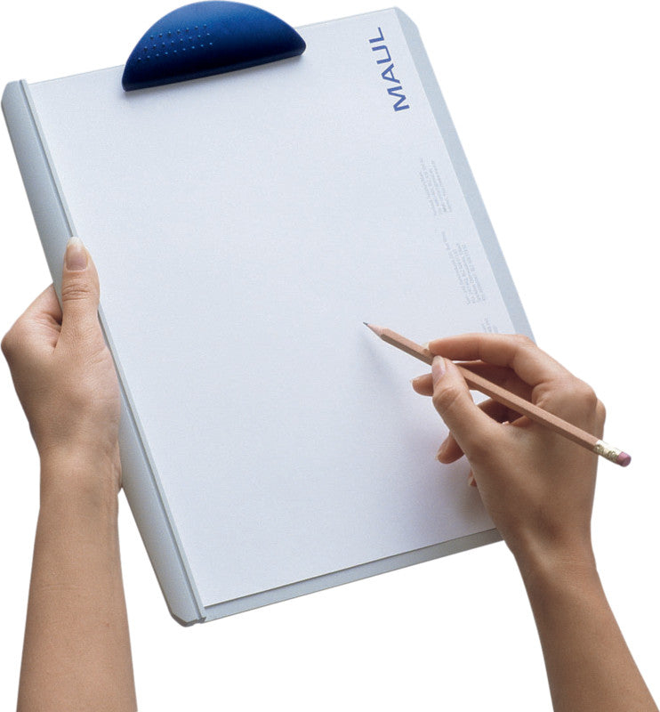 MAUL Stiftschlaufe – Kunststoff, Grau, 248 × 500 mm – für A4-Format, Tischplatten bis 95 mm und Pult
