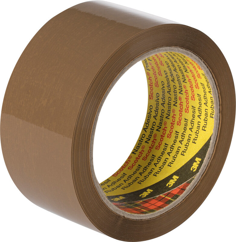 Scotch Verpackungsband PP 371 – permanent, glatt, PP, 25 mm × 66 m, braun, Kern Ø 75 mm
