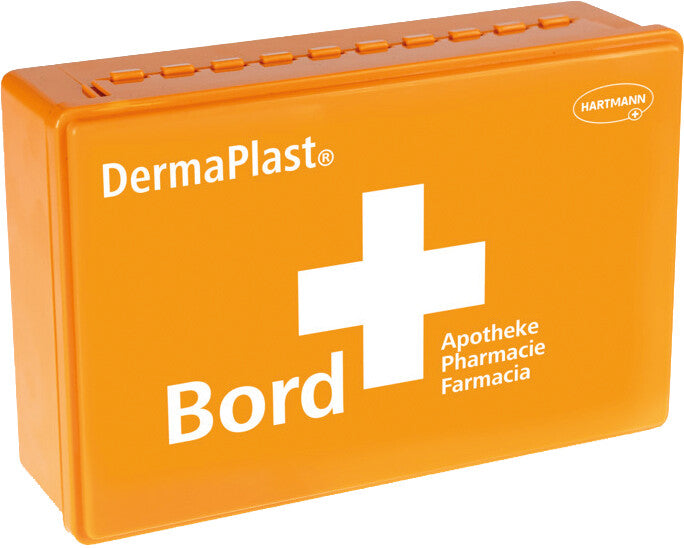Dermaplast Bordapotheke – für Reisen – Orange, Kunststoff – 260 × 170 × 80 mm
