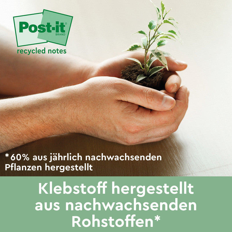 Post-it Haftnotizen Super Sticky – 47,6×47,6 mm – sortiert, 12×70 Blatt, PEFC