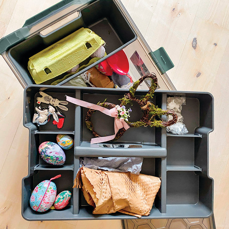 Rotho Organizer Evo – Kunststoff, Anthrazit, 32,9 × 25,0 × 6,5 cm
