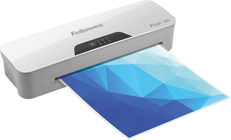 Fellowes Pixel Laminiergerät A4 – Kaltlaminierer, bis 125 µm, 2 Rollen, 300 mm/min, weiss/grau