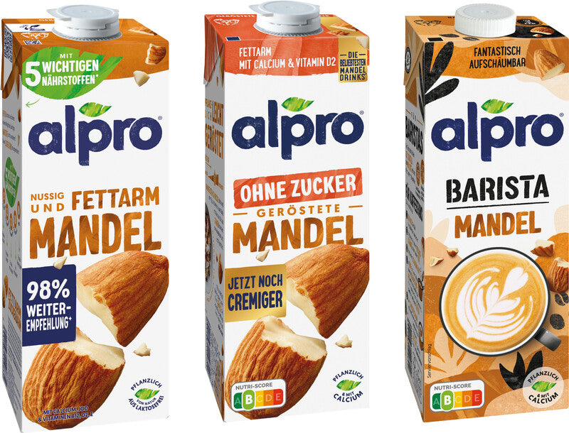 Alpro Mandeldrink UHT, ohne Zucker – 1 l