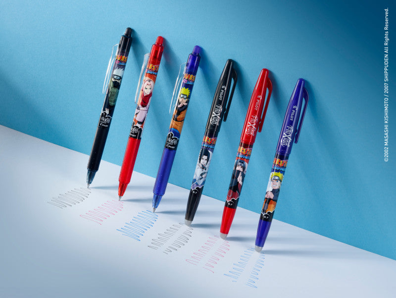 Pilot FriXion Ball Naruto Shippuden – Radierbarer Tintenroller mit Kappe, 0,7 mm, Blau, für Linkshänder