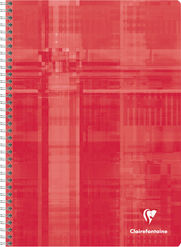 Clairefontaine Spiralheft A4, kariert 5 mm, Spiralbindung, Karton, 112 Blatt, 112 g/m² – farbig sortiert