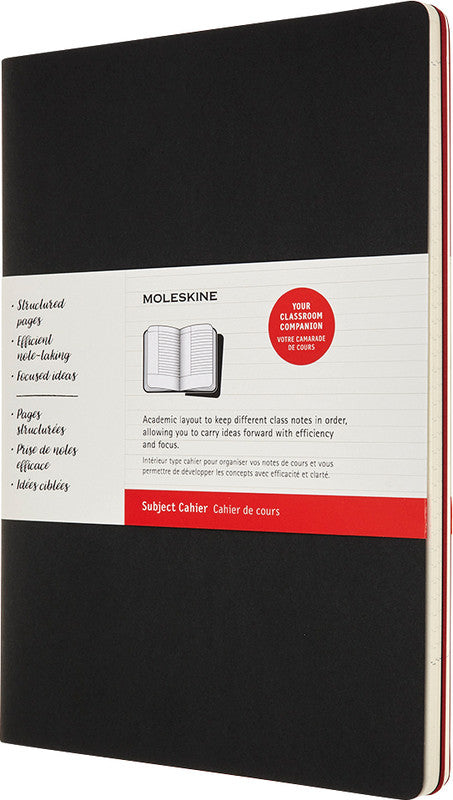 Moleskine Notizheft, 216 × 279 mm, liniert, Fadenheftung, Karton, 120 Seiten, 70 g/m² – Elfenbein