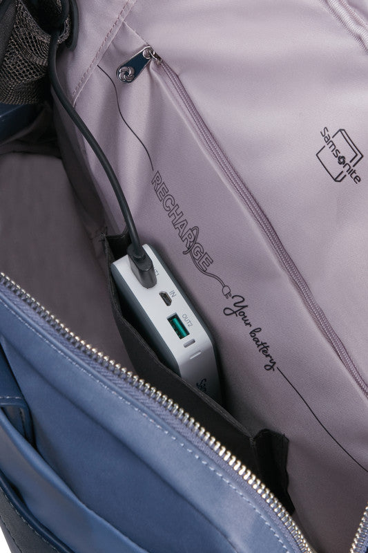 Samsonite Workationist Notebook-Tasche – 12 l, wasserabweisend, Aufsteckfunktion, recyceltes PET (rPET), blau
