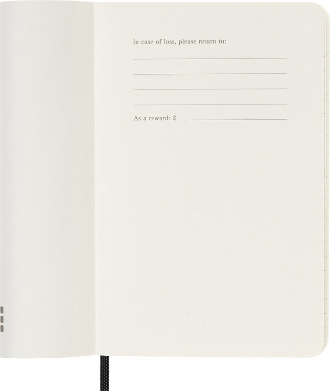 Moleskine Agenda – 1 Tag pro Seite, gebunden, 9 × 14 cm, 2026, 1-Stunden-Takt, Englisch, Schwarz, FSC