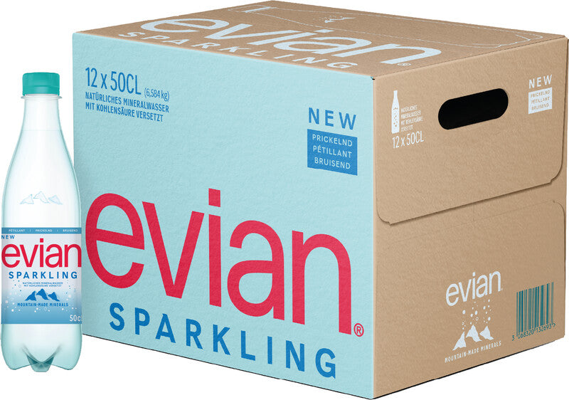 evian – Mineralwasser prickelnd – 50 cl