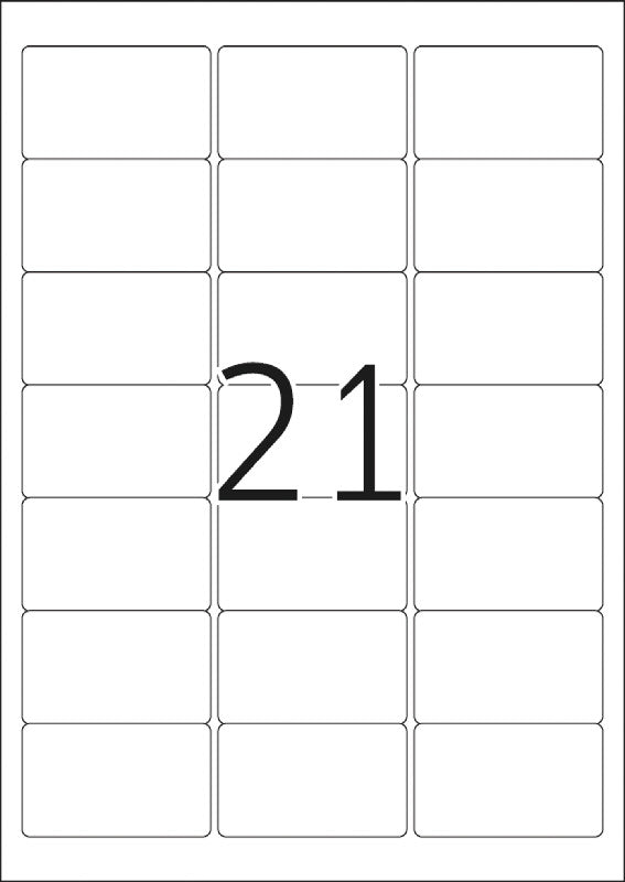 HERMA Adressetiketten, 64 mm × 38 mm, weiss, Papier, ablösbar, 25 Blatt (525 Etiketten)