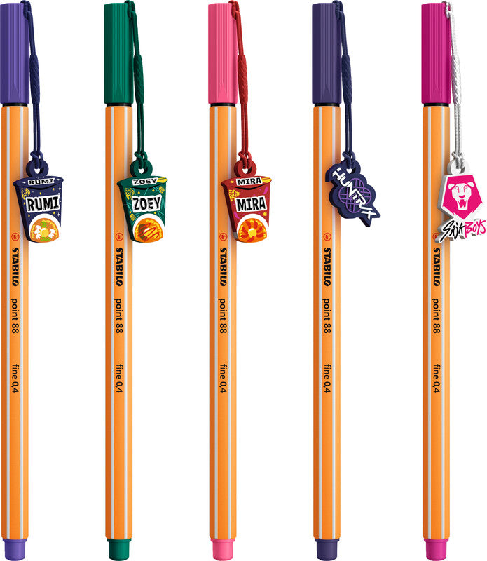 STABILO point 88 Fineliner – 16 Stk., 0,4 mm, 5 Farben