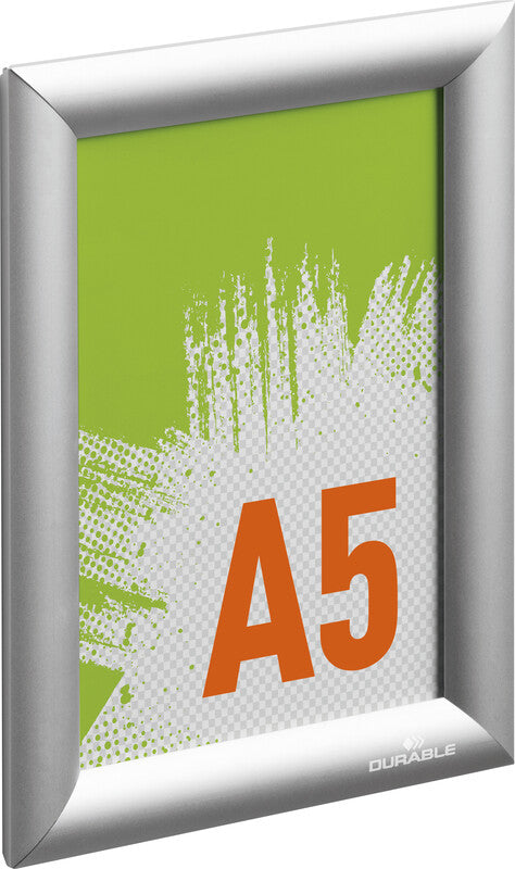 Durable Plakatrahmen – 179 × 240 mm, silber, Aluminium, für A5