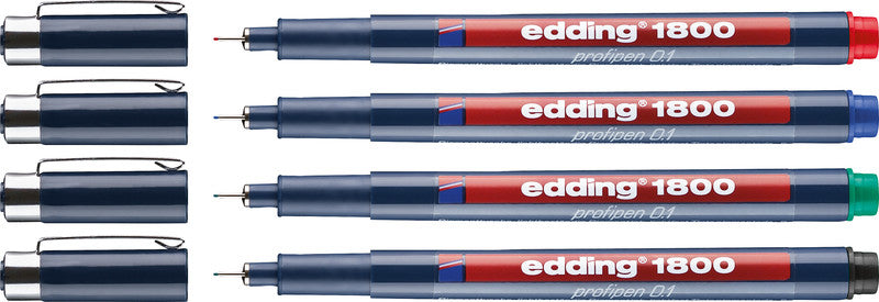 Edding Fineliner 0,35 mm – blau – wasserfest, dokumentenecht