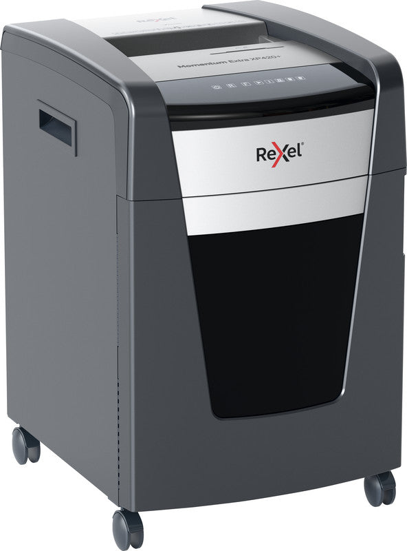 Rexel Momentum Extra XP420+ – Aktenvernichter, DIN P-4, Partikelschnitt 4 × 35 mm, 20 Blatt, 60 l, A4