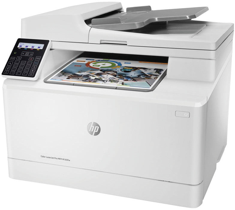 HP Color LaserJet Pro M183fw – Farbiges Laser-MFP A4, 4-in-1 – USB/LAN – ADF – 16 ppm S/W, 16 ppm Farbe