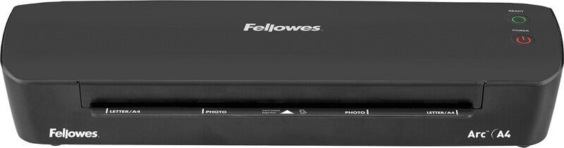 Fellowes Arc Laminiergerät A4 – Heisslaminator, bis 80 µm, 2 Rollen, 300 mm/min, schwarz