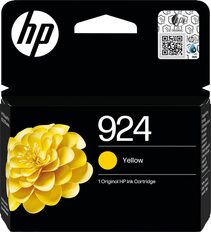 HP 924 Gelb Tintenpatrone (Original) – 400 Seiten – für HP OfficeJet Pro 8120e/8130e/8135e