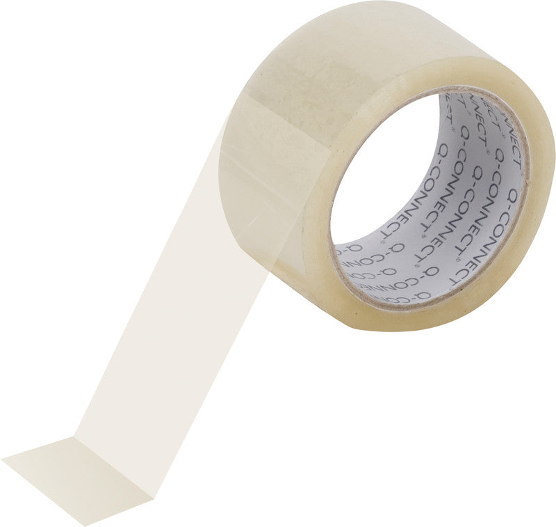 Q-connect Verpackungsband – permanent, glatt, Kunststoff, 38 mm × 66 m, transparent