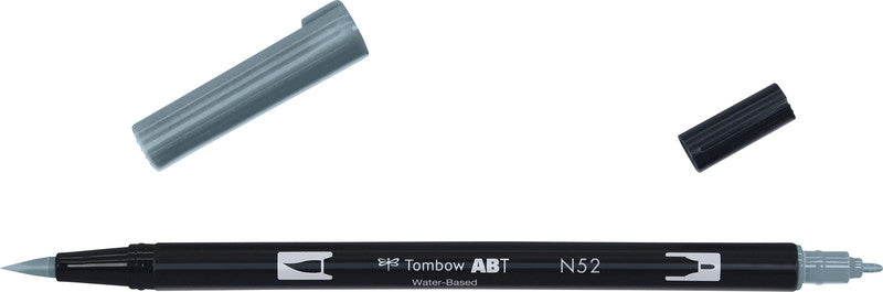 Tombow Brush Pen ABT Dual Brush Pen – Pinselspitze 3-10 mm, Feinspitze 0,3 mm – Cool Gray 8 – Wasservermalbar