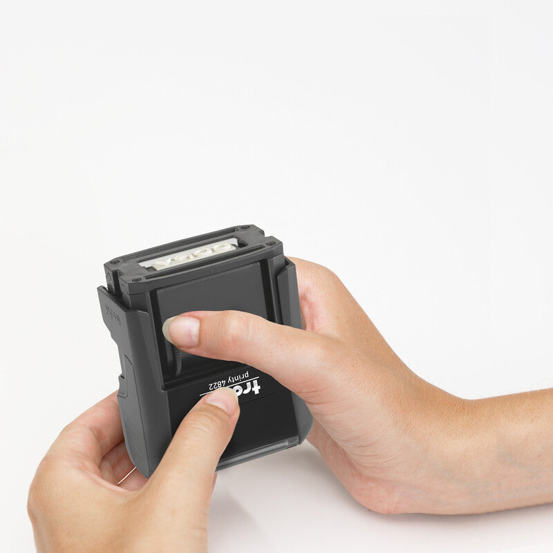 Trodat Motivstempel Printy 4822 – Motiv: 12 verschiedene Texte, selbstfärbend, 30 × 4 mm