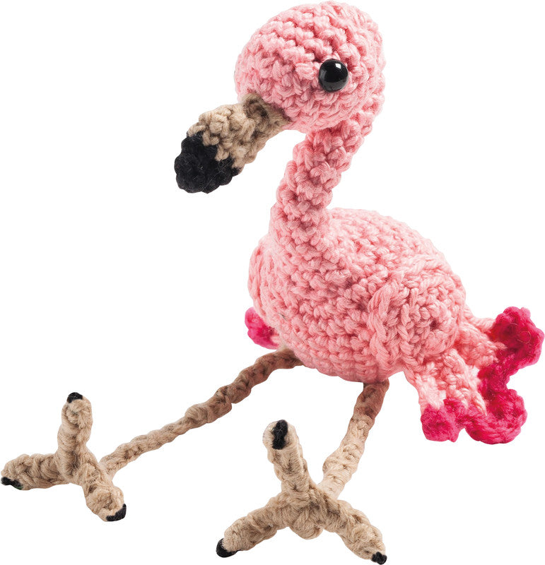 Folia Bastelset Häkeln Flamingo – ab 8 Jahren – 80–100 mm