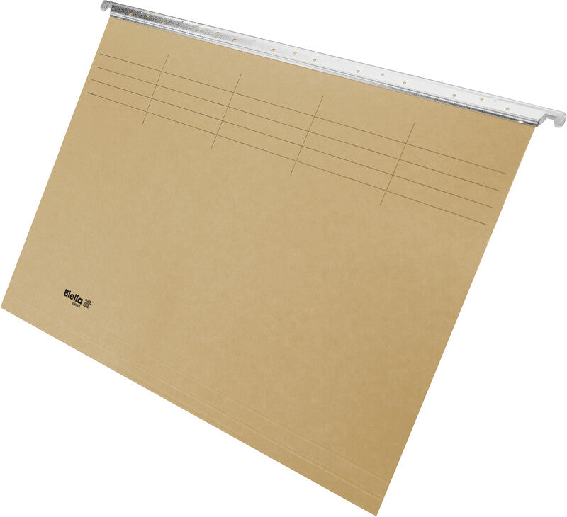 Biella Hängeordner für A4 – Karton, Olivgrün, 320 × 260 mm, mit Vordruck