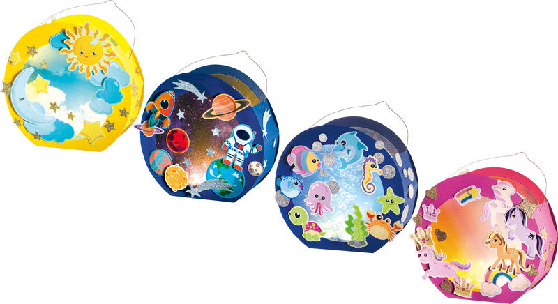 Folia Bastelset Laterne Sonne, Mond & Sterne – 2× CR2032