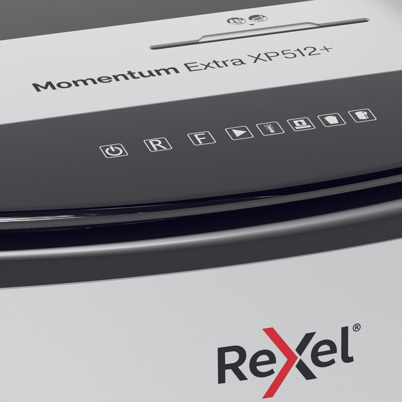Rexel Momentum XP512+ – Aktenvernichter, DIN P-5, Mikroschnitt 2 × 15 mm, 12 Blatt, 45 l, A4