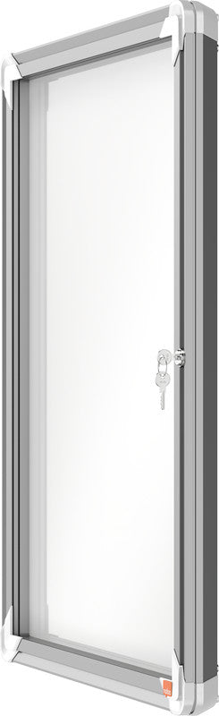 Nobo Schaukasten, 4 × A4 – Aluminium, Sicherheitsglas, abschliessbar, Aussenbereich, 49,4 × 66,8 × 4,3 cm