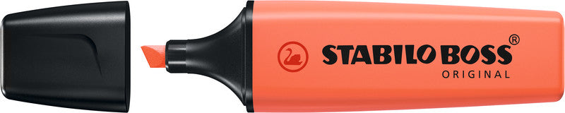 STABILO BOSS Original Textmarker Korallenrot – Keilspitze, 2–5 mm