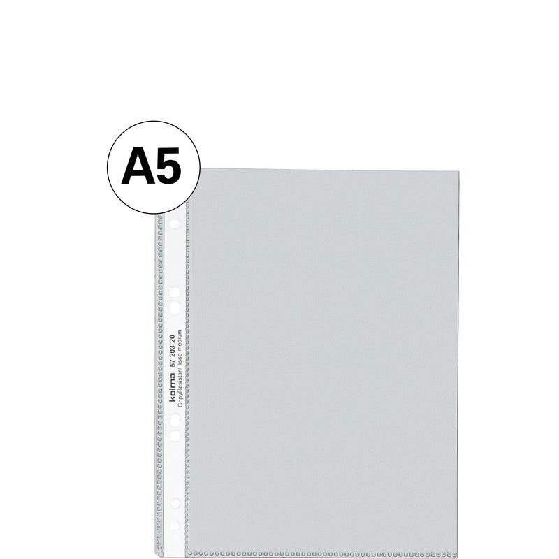 Kolma Sichtmappe A5 – 100 Hüllen, transparent, Kunststoff, glänzend, 80 µm