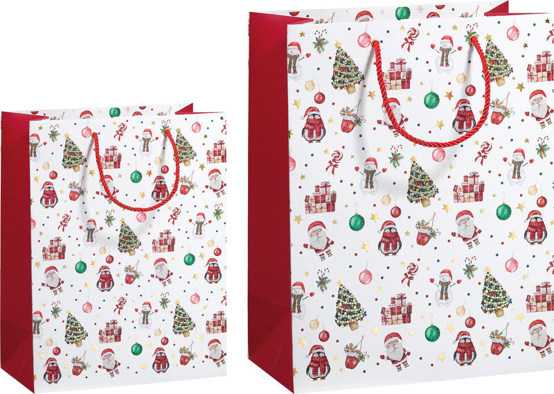 Zoewie Tragetasche – Christmas Mix – mattkaschiert, Hotfoil-Print – Papier – 260 × 335 × 135 mm