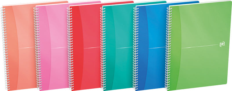 Elba Collegeblock A4, kariert, Spiralbindung, 90 Blatt, 90 g/m² – farbig sortiert