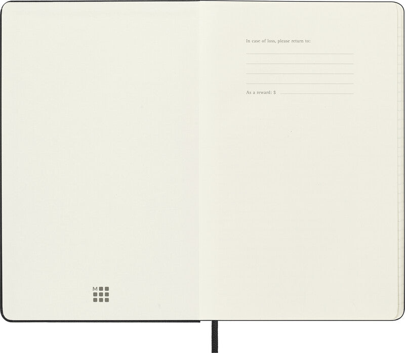 Moleskine Schüleragenda – 1 Woche/2 Seiten, gebunden, 13 × 21 cm, 18 Monate Jul–Dez, Englisch, Schwarz, FSC